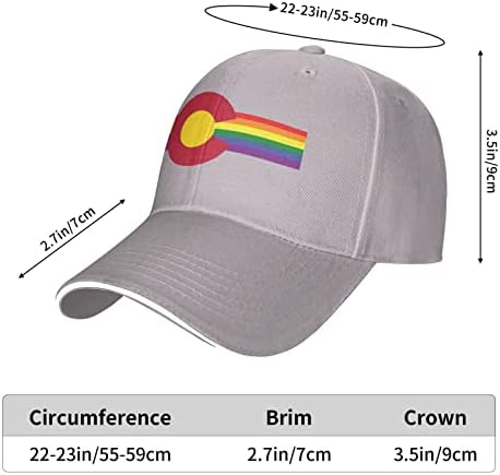 Colorado State Flag Gay Pride bejzbol kapa Muški ženski pačji kapica za patke Unisex Podesiva golf kapa