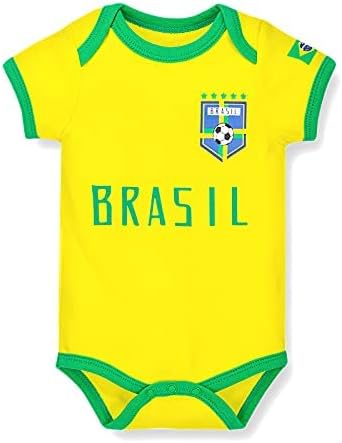 Bdondon Sport Fans Odjeća za bebe Brazil Dječja majica Žuta dječja dječja odjeća za dječake i djevojčice