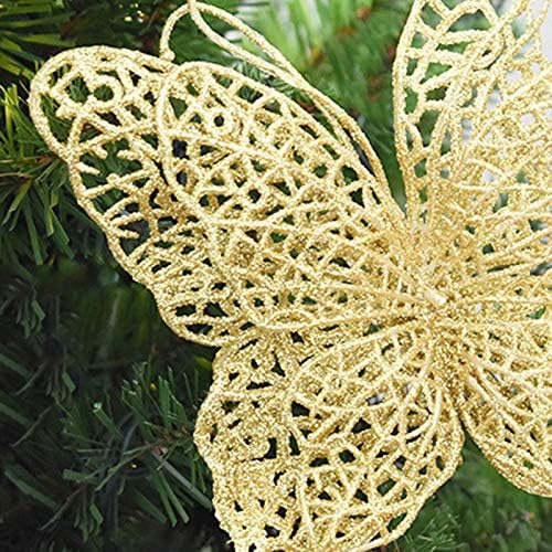 Okngr Glitter ukrasi za jelku, 30 kom DIY Craft Glitter Butterfly Ornament Glitter Artificial Glitter
