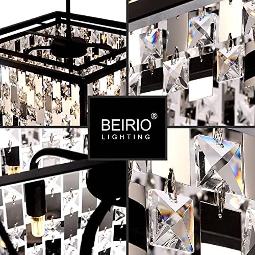 Beirio moderna 4 svjetla K9 Kristali i privjesci u stilu ogledala pravougaoni luster svjetla