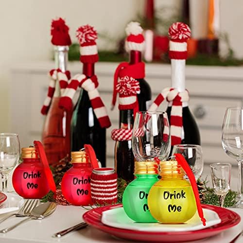 9 komada piće ispunjen božićno drvo ukrasi Božić Boozeballs flaše vode sijalice lopte vode mlijeko sok sijalice