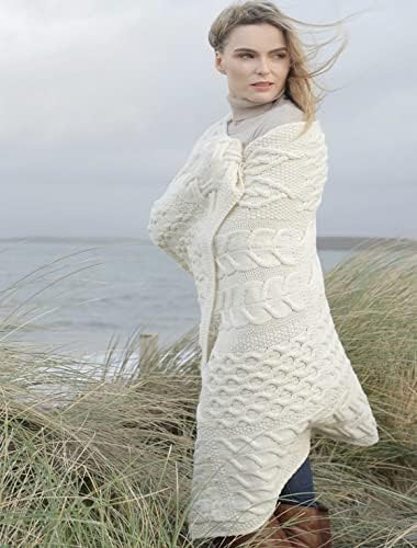 Irski pleteni pokrivač Supersoft Merino vunene bacanje u Irskoj 42 x 64