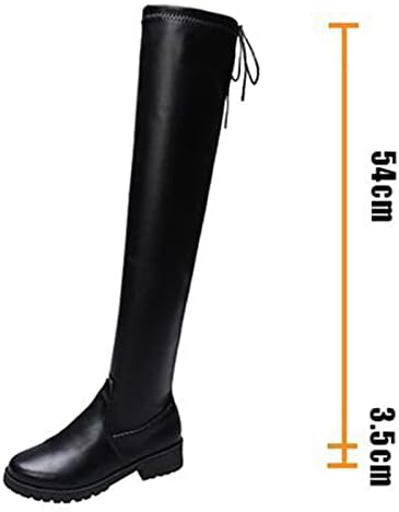 Srednja čizme za žene i čizme čizme duge jesenski zimski koljena obnavljaju preko niske čizme gore visoke