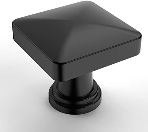 Asidrama 6 pakovanje mat crne kuhinjske ormare za kvadratne komode za obnavljanje gumbe za ladice Ormar Hardver cink ručice za ladice