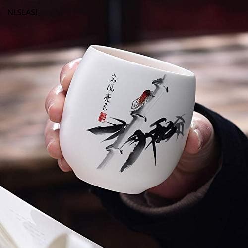 Weershun 4 kom / set Jingdezhen keramički čaj čaja Ručno oslikane kafe čaše za vino plavo i bijelo