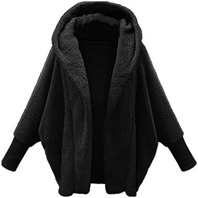 Nokmopo Womens Vuneni kaput ženska jesen / zima modna boja puna boja plišana topla jakna sa kapuljačom