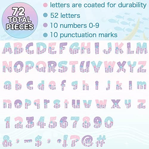 Fuutreo 216 kom sirena slova Combo Set ispod mora tabla okean učionica slova Broj simbol i slova izrezi