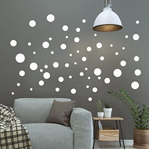 Naljepnice s bijelim okruglim tačkama DIY zidne naljepnice za dnevni boravak spavaća soba Kućni umjetnički