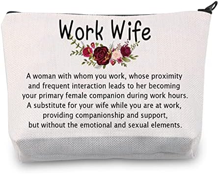 JNIAP Work Wither Weup Torba za radnu suprugu Poklon Poklon Žena s kojom radite kozmetičke torbe poklon za