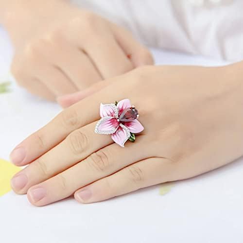 Prsten set prstenovi modni cvijet vjenčanica prstena za žene za žene koktel prstenje za dječake anime