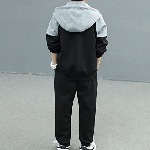 Loodgao Kids Boys TrackSit Zip up duksev duks jakna dugih rukava s dugim rukavima s jogger