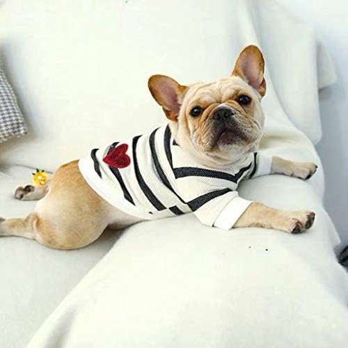 Džemperi za kućne ljubimce za male pse Ženska Moda pet Stripes Shirt Love Print mačka prozračna
