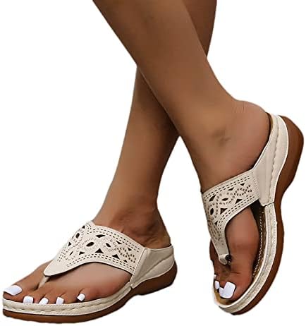 Ortopedske sandale za žene, ženske posude za obnavljanje platforme sandale flip flops papuče za hodanje sa lukom podržavaju proklizavajuće sandale letnje ležerne prilike