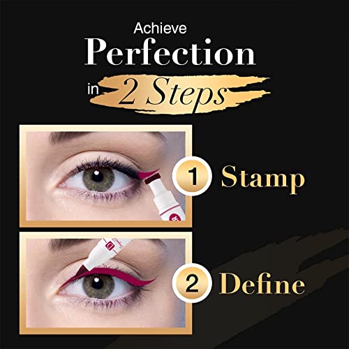 Xiahium Liquid Eyeliner i eyeliner Stamp-savršeno Mačje oko u sekundi, vodootporna Smudge Proof