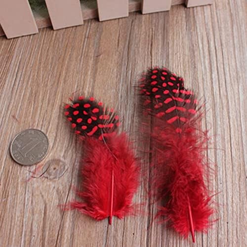 Pumcraft DIY nakit 50kom Gvineji pticama spotted Feather Craft DIY nakit piletina pero lijepa galeb proširenje kose perje za dom dužina 5-10cm