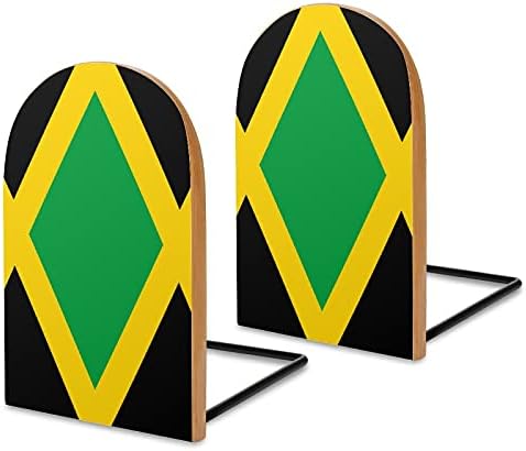 Završava se knjiga sa jamajčanskom Zastavom za police drveni držač držača za knjige za teške