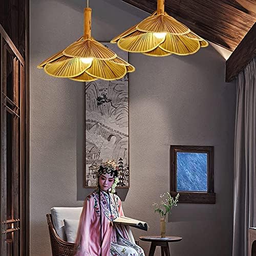 Zalord Japanski stil dnevni boravak ručno rađen oblika ventilatora stropna svjetiljka privjesak viseći svijetli
