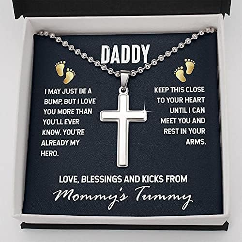Ručno rađena ogrlica - Očev dan prekorače za novi tata, očev dan za očekujući oca, kršćanski poklon
