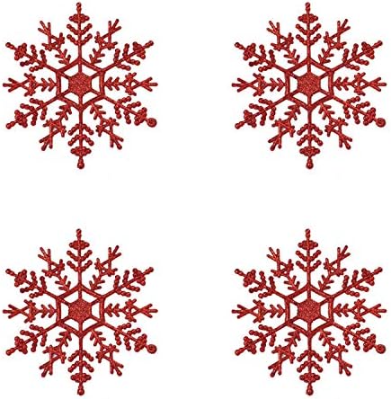 Vpang 12 Kom Plastike Božić Glitter Snowflake Ukrasi Božićno Drvo Dekoracije Božić Winter Wonderland Odmor