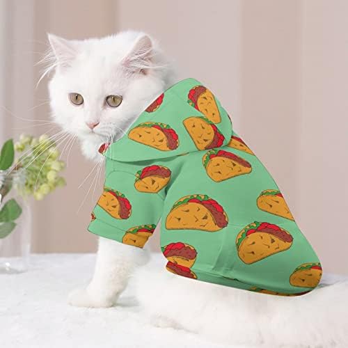 Crtani tacos mačka jednodijelna majica Trendi kostim za pse sa poklopcem za kućne ljubimce