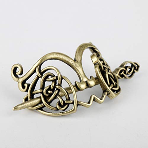 SOLUSTRE Dreadlock Accessories hair Clips Metal 2pcs Viking Celtic hair Clips Celtic Knot Hair Stick