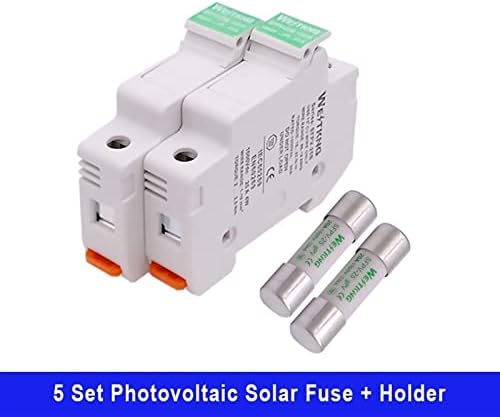5set fotonaponski držač solarnih osigurača sa 10 * 38mm DC 1000v 1a 3A 5A 10A 15A 20A 25a