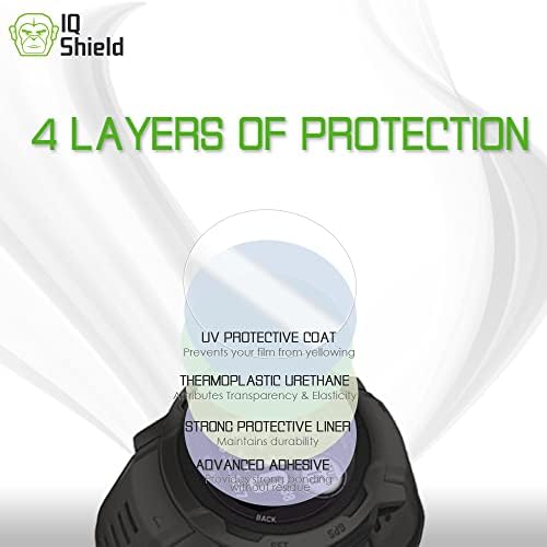 Iqshield zaštitnik ekrana kompatibilan sa Garmin Instinct 2 prozirnim filmom protiv mjehurića