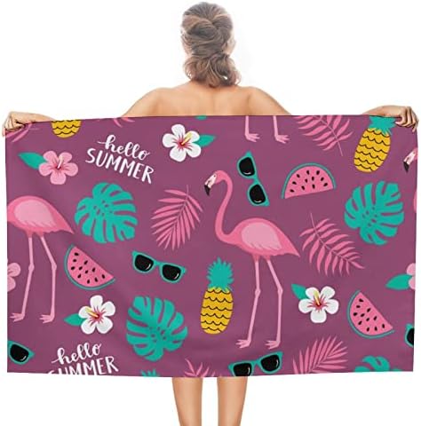 Flamingo i ananas ručnici za plažu za putovanja Brzi suhi ručnik za plivače Pješčane ručnike za plažu