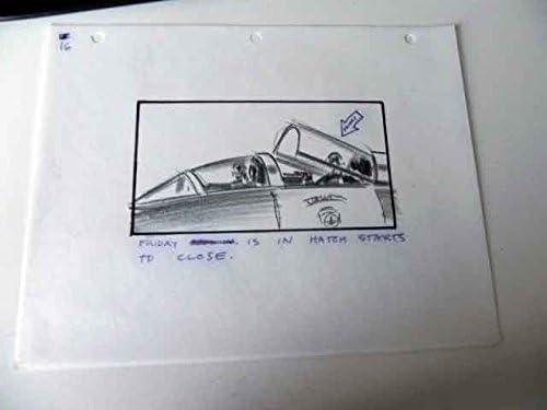 DRAGNET 87 ORIGINAL storyboard ART CARL ALDANA HANKS Ackroyd film T38 CHASE JET