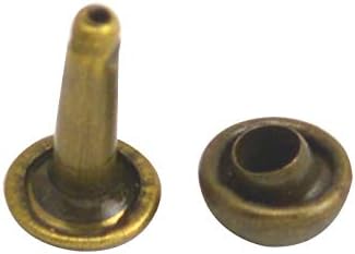 Wuuycoky Bronza dvostruka kapa gljiva zakovice metalni nosač 6 mm i post 6mm paket od 300 setova