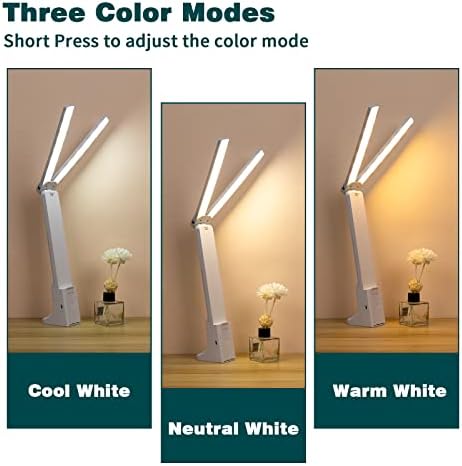 Wazsy LED stolna lampa sa dvostrukom glavom za kućnu kancelariju, mala stolna lampa za njegu