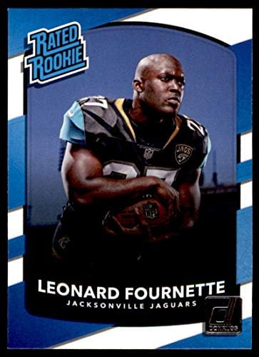2017. Donruss # 319 Leonard Fournette Jacksonville Jaguars ocijenjena rookie fudbalska karta