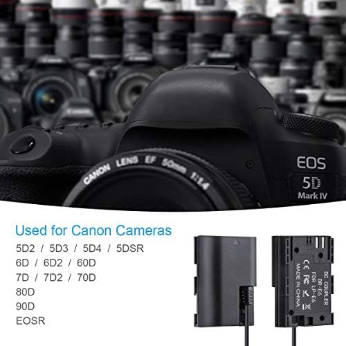 Adapteri za kameru za Canon 5DS, 5DSR, 5D Mark II-IV, 60d-60da, 6d, 70d, 7D-II, 80D - NP-F970 F750 F770