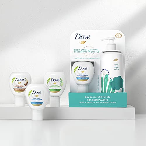 Dove Concentrate Refill i 100 posto reciklirana bočica za višekratnu upotrebu za trenutno meku kožu dnevni starter
