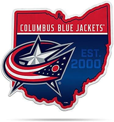Rico Industries NHL Columbus plave jakne državni oblik oblik rez zastavica-dekor za dom i dnevni boravak-Meki filc EZ za vješanje
