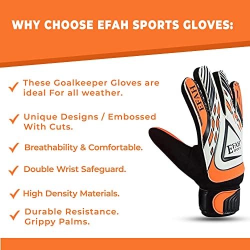 EFAH sportske fudbalske golmanske rukavice za djecu dječaci dječje fudbalske rukavice sa jakim