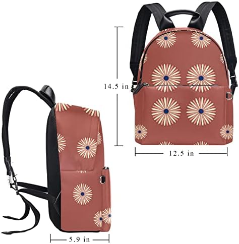 Tbouobt kožna putni ruksak lagani laptop Ležerni ruksak za žene Muškarci, Daisy Vintage Cvijet