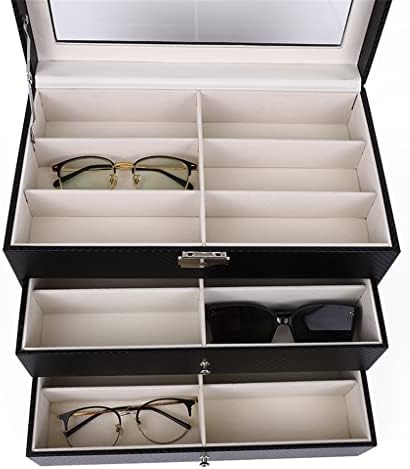 HGVVNM kutija za nakit veliki kapacitet Sunčane naočale za skladištenje Troslojni 18-znamenkasti naočale