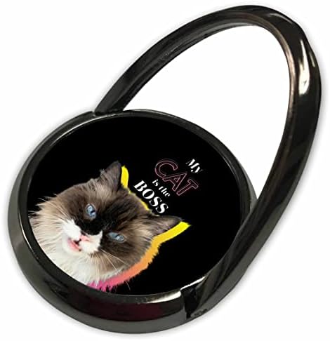 3Droza Mačka Mewing sa crnom pozadinom i tekstom - Prstenovi telefona