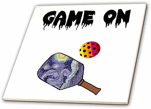 3drose slatka smiješna igra na Piklball-u i Cool Paddle Sports Cartoon-Tiles