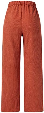 Miashui ženske atletske pantalone sa džepovima visokog struka pantalone sa širokim nogavicama ravne pantalone