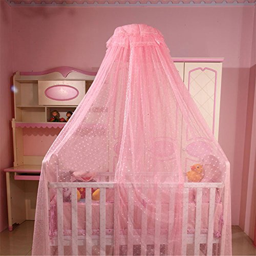 RuiHome Princess Dome Baby Mosquito Net Rasadnik Krevetić Pink Canopy Mesh Mreža Za Insekte Bez Postolja