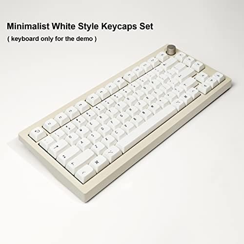 126 tastera minimalističke bele kapice za ključeve, XDA profil PBT tastature kompletne kapice za tastere