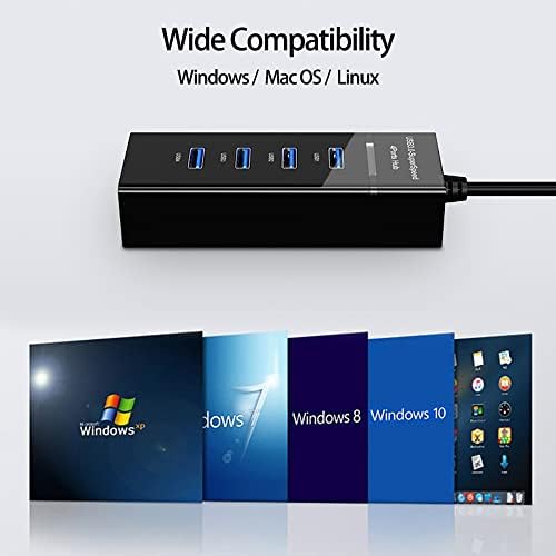 4 porta 3.0 USB Hub razdjelnik sa 4 ft dugim kablom 120cm kompatibilan za miš, tastaturu, USB Stick, štampač,