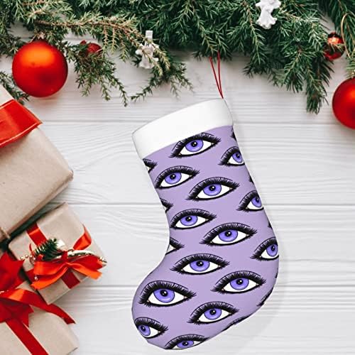 Austenstern Božićne čarape ljubičaste zle suze za oči Dvostrano kamin Viseći čarape