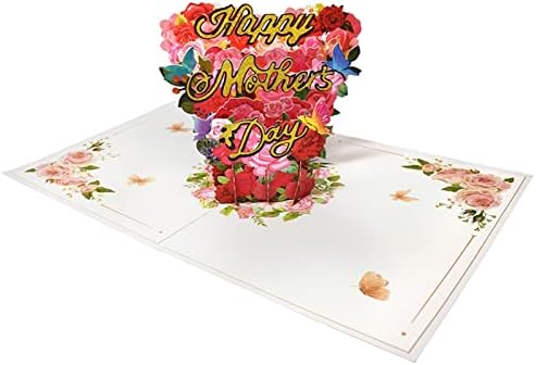 Forelsket Happy Majčin dan Pop up kartica - 3d Majčin dan poklon kartice od kćerke sina djece sa kovertom,