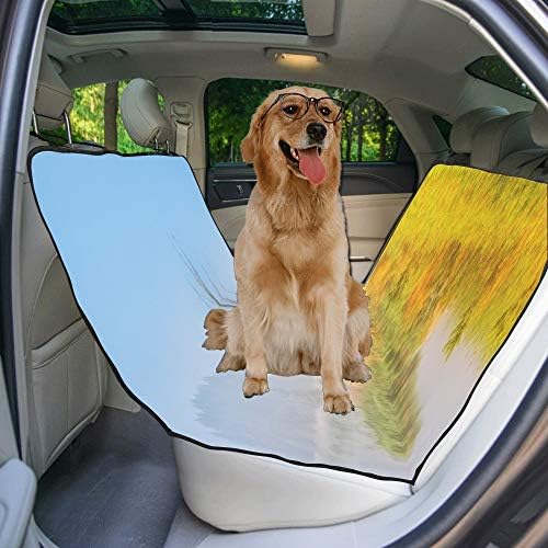 Enevotx Navlaka za pseće sjedište prilagođena idiličnom pejzažnom dizajnu fotografija štampanje presvlaka za autosjedalice za pse vodootporna neklizajuća izdržljiva meka autosjedalica za kućne ljubimce pas viseća mreža za automobile kamioni SUV
