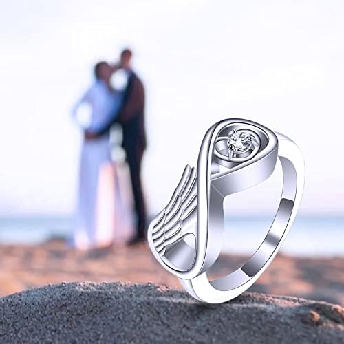 Aiwenxi kremacija urn prsten, beskonačno srce obećava prstenove za nju / on prsten za prijateljstvo od nehrđajućeg