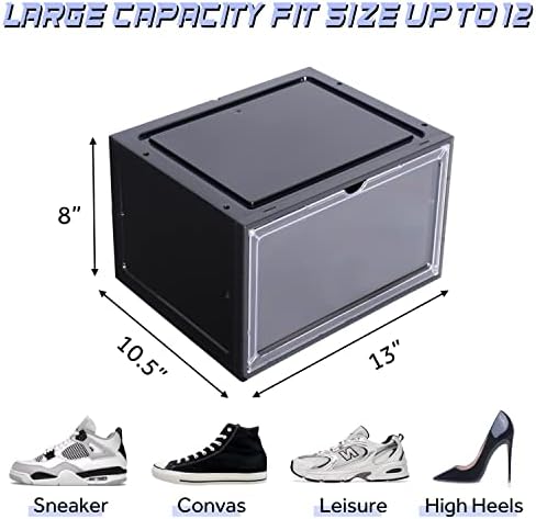 Sinuolin Box kutija za cipele Organizator za pohranu cipela 2023 Novo 6 pakovanje Clear Plastični sladak pad