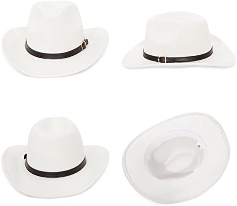 Vuneni kaubojski šešir za muškarce i žene klasični Roll Up Brim Fedora kaubojski šešir Zapadni kaubojski